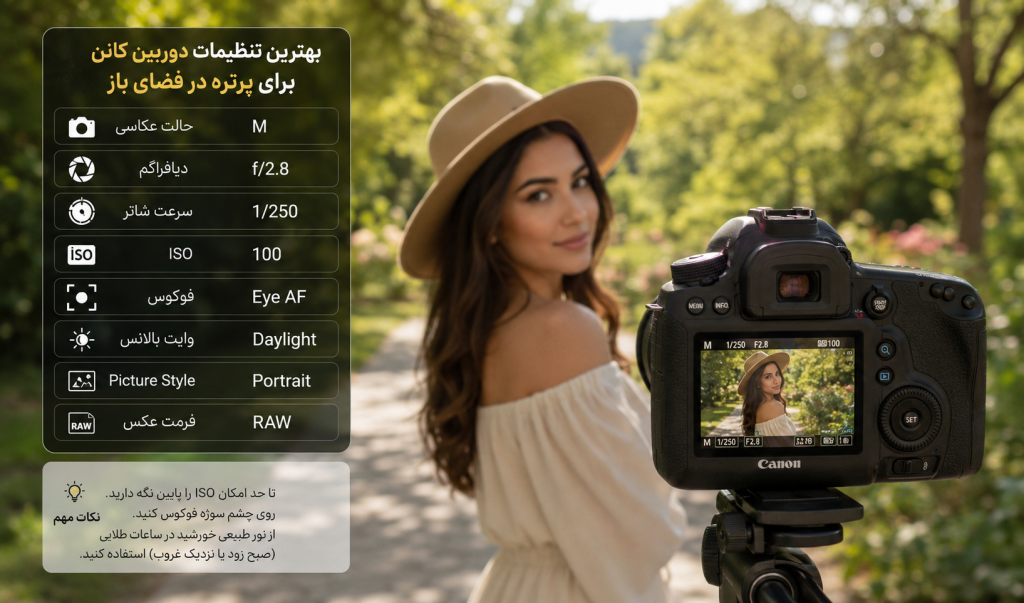 بهترین تنظیمات دوربین کانن برای عکاسی پرتره 3